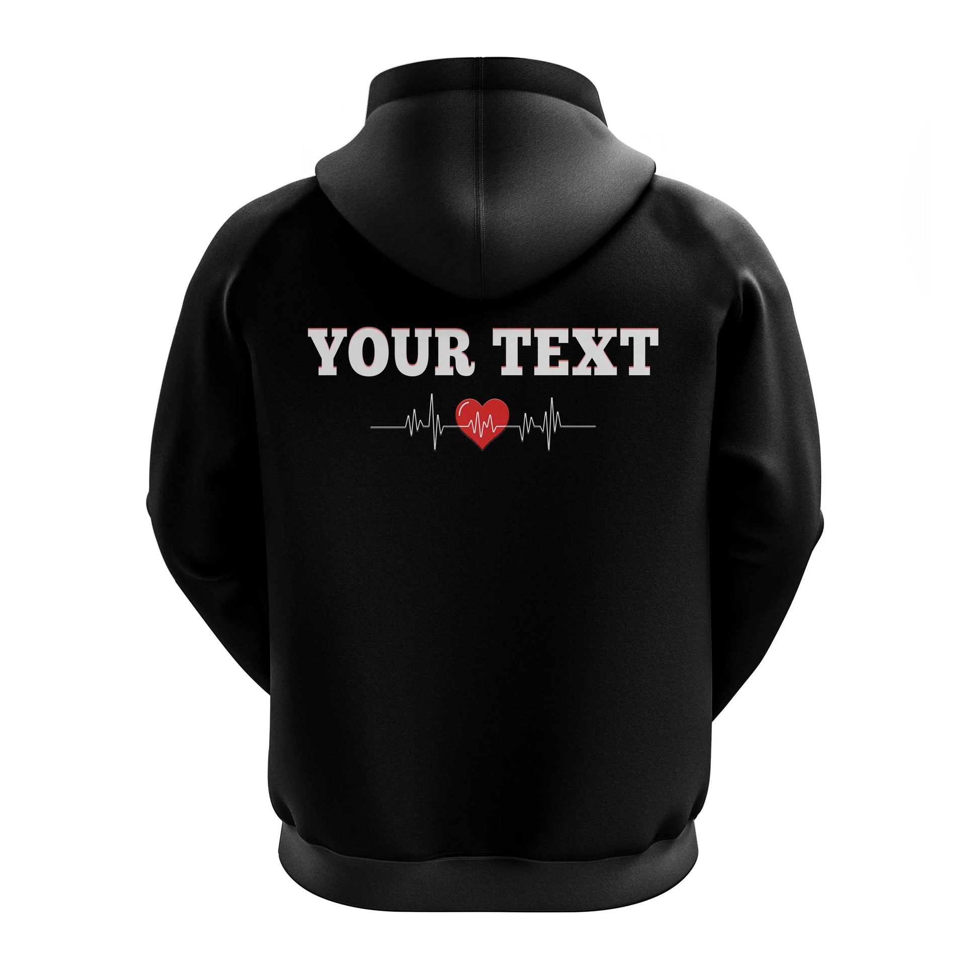 Custom American Valentines Day Hoodie Black My Heart Only Beats For Him LT14