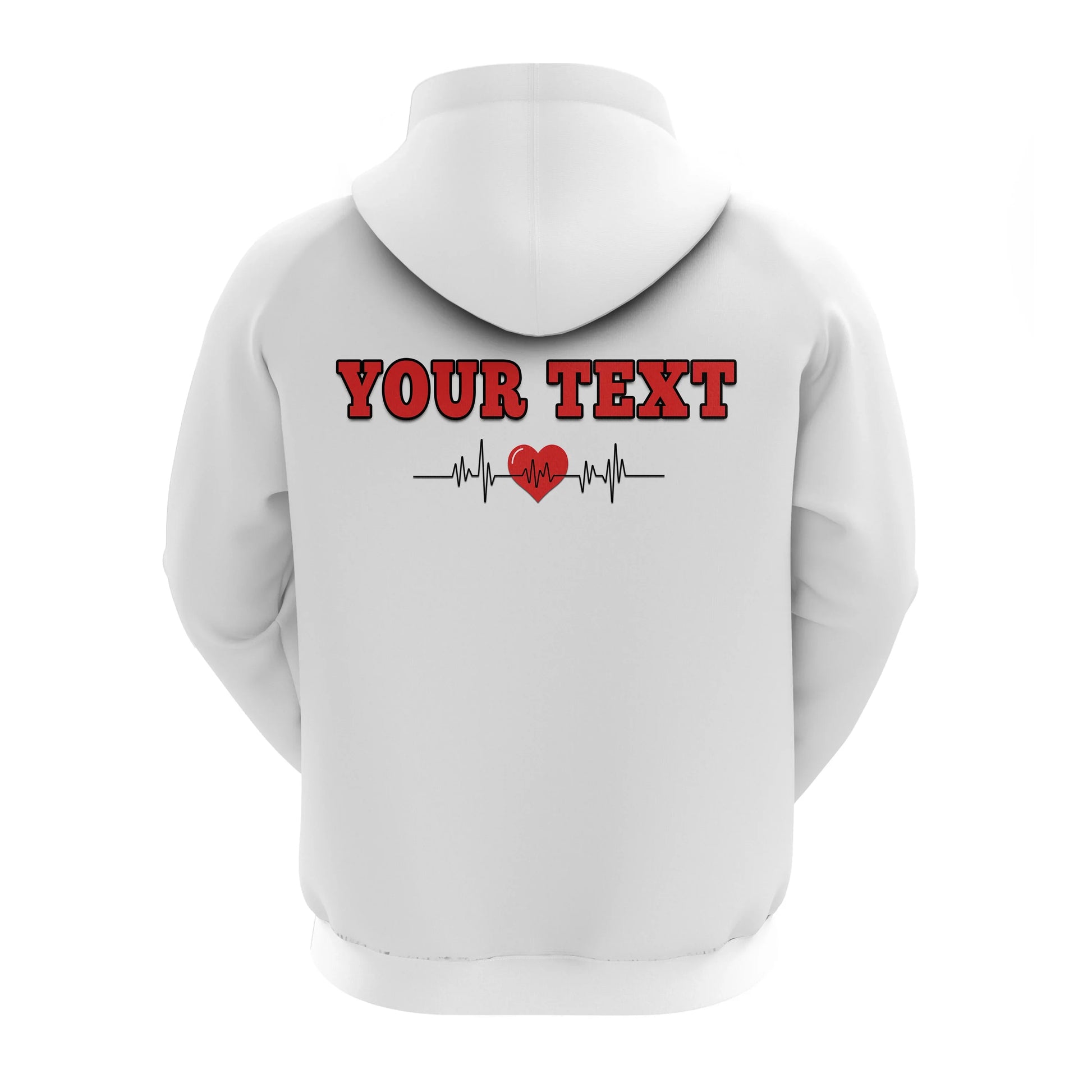 Custom American Valentines Day Hoodie White My Heart Only Beats For Her LT14