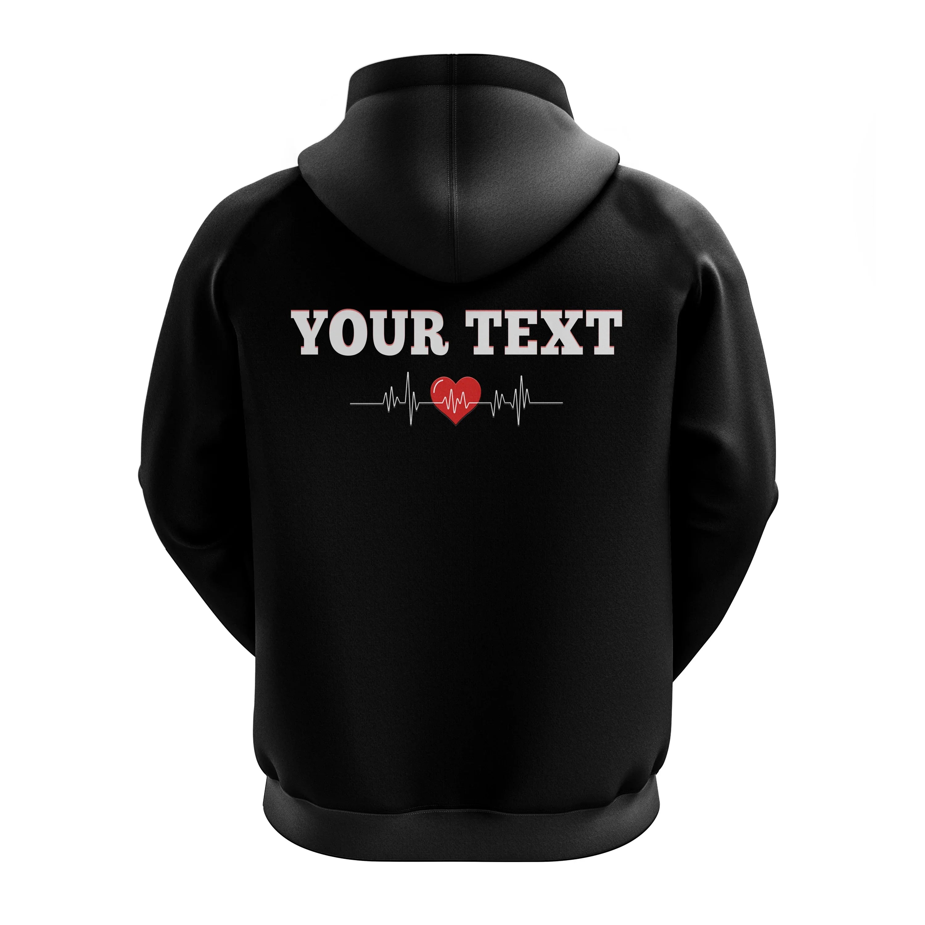 Custom American Valentines Day Hoodie Black My Heart Only Beats For Her LT14