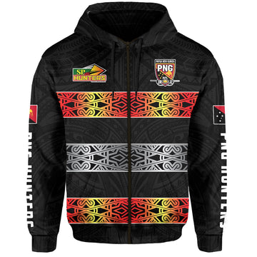 The Hunters PNG Zip Hoodie Papua New Guinea Hunters Rugby LT13