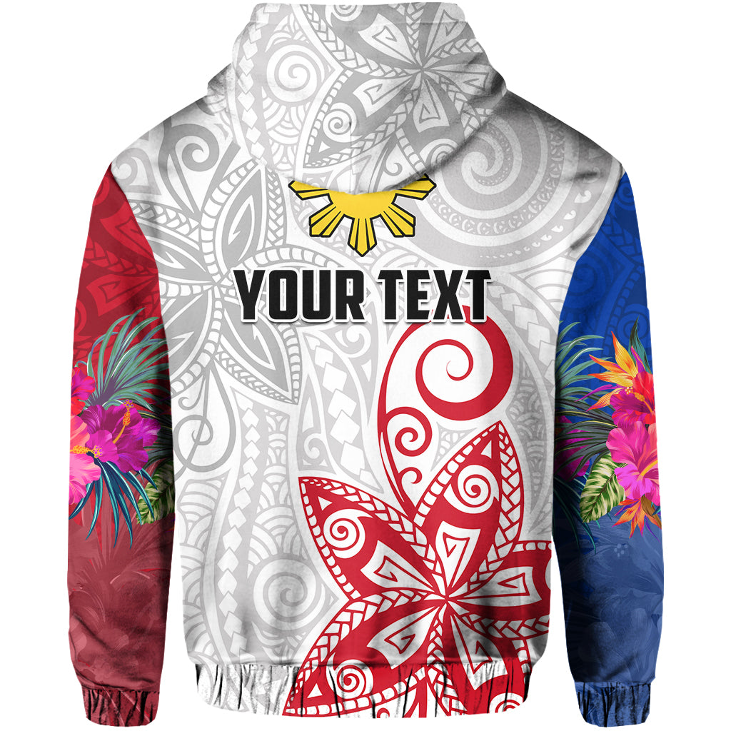 Custom Philippines Hoodie Sun Filipino Polynesian mix Flowers Special Vibe LT13