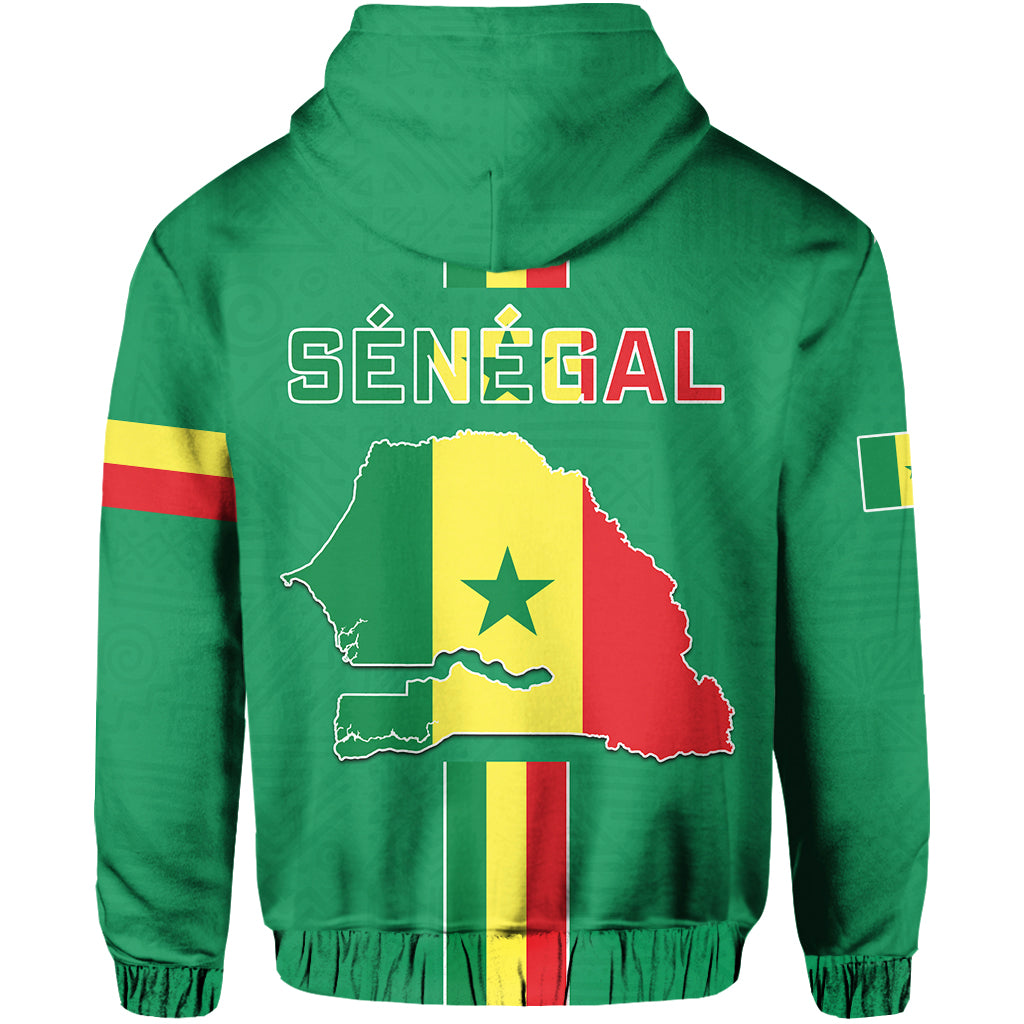 Senegal Football Hoodie Lions of Teranga Soccer Champions World Cup LT13