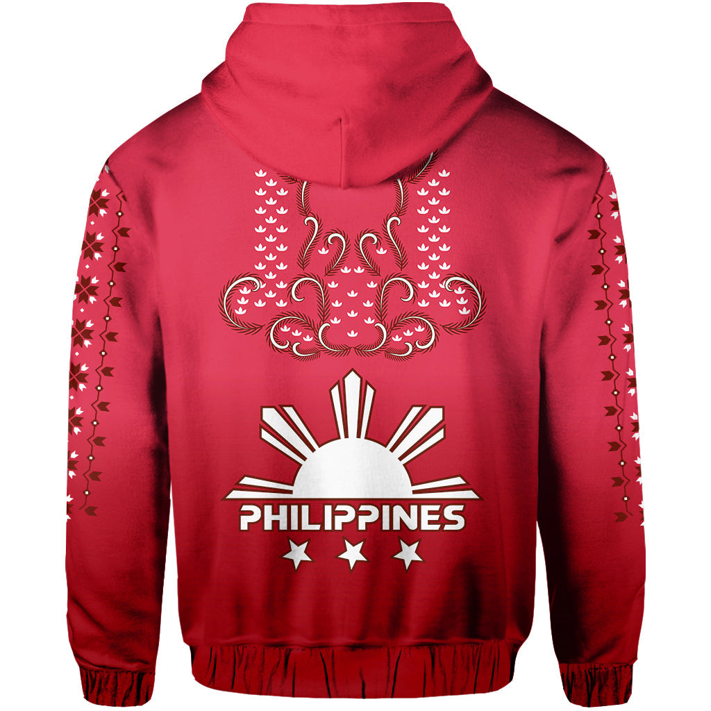 Philippines Hoodie Sun Filipino Red Barong LT13