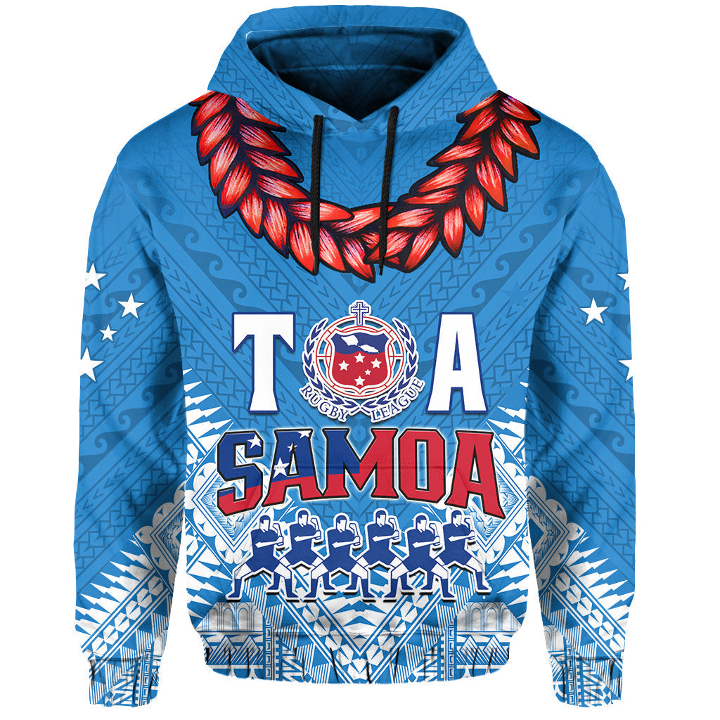 Toa Samoa Rugby Hoodie Manu Siva Tau Style Ulafala LT13
