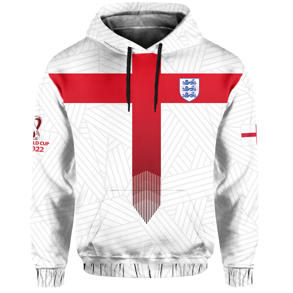 Custom England Football Hoodie Come On Three Lions Soccer Champions World Cup Ver.01 LT13