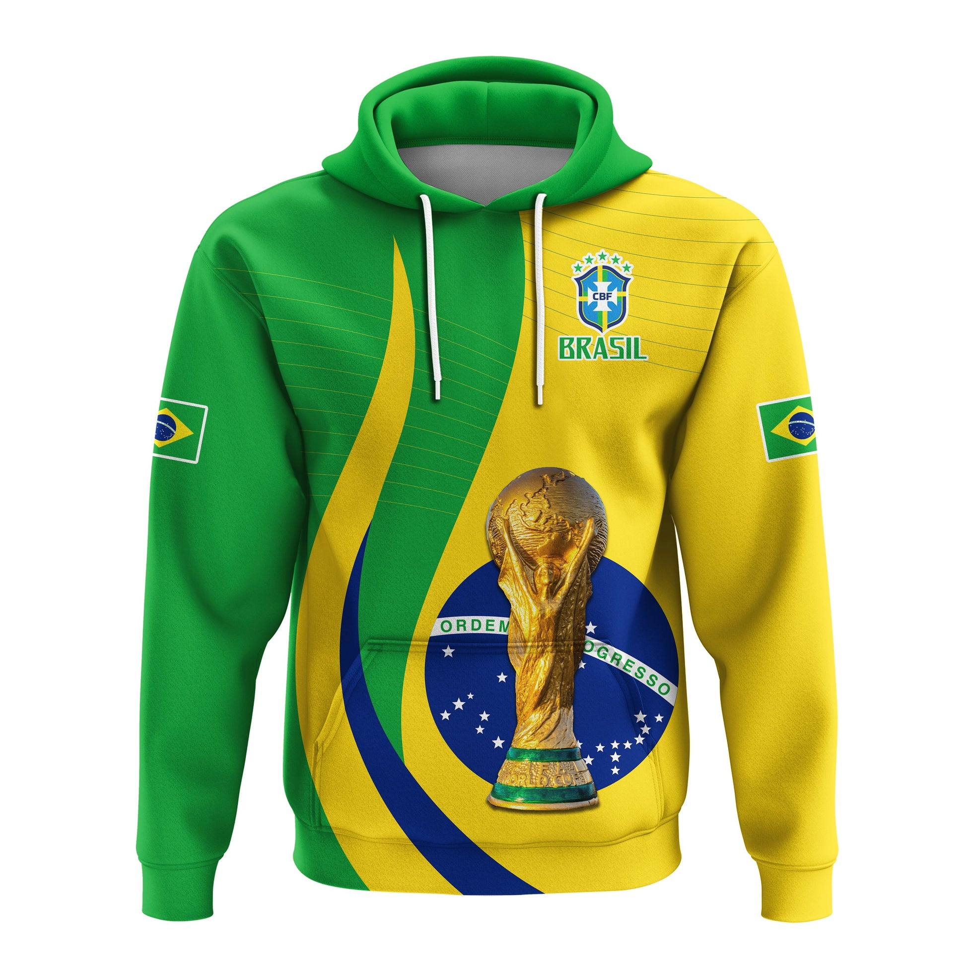 Custom Brazil Football Champions Hoodie Selecao Style Vibe LT13