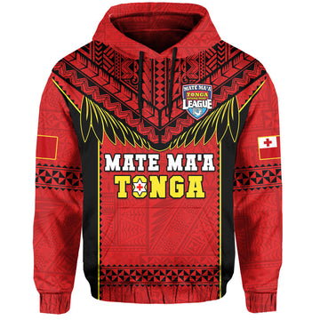 Tonga Rugby Hoodie Mate Maa Tonga Pacific Ngatu Black LT14