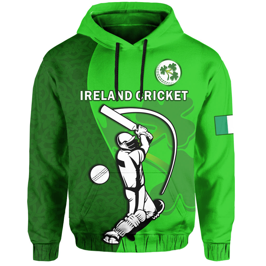 Ireland CrickeHoodie Irish Flag Celtic Cross Sporty Style LT14