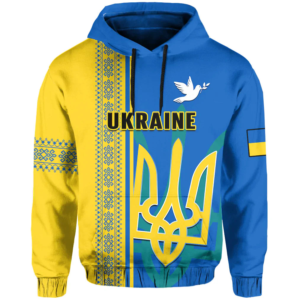Ukraine Unity Day Hoodie Folk Ukrainian Coat Of Arms LT14