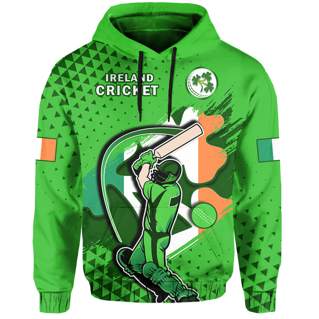 Ireland CrickeHoodie Irish Flag Shamrock Sporty Style LT14