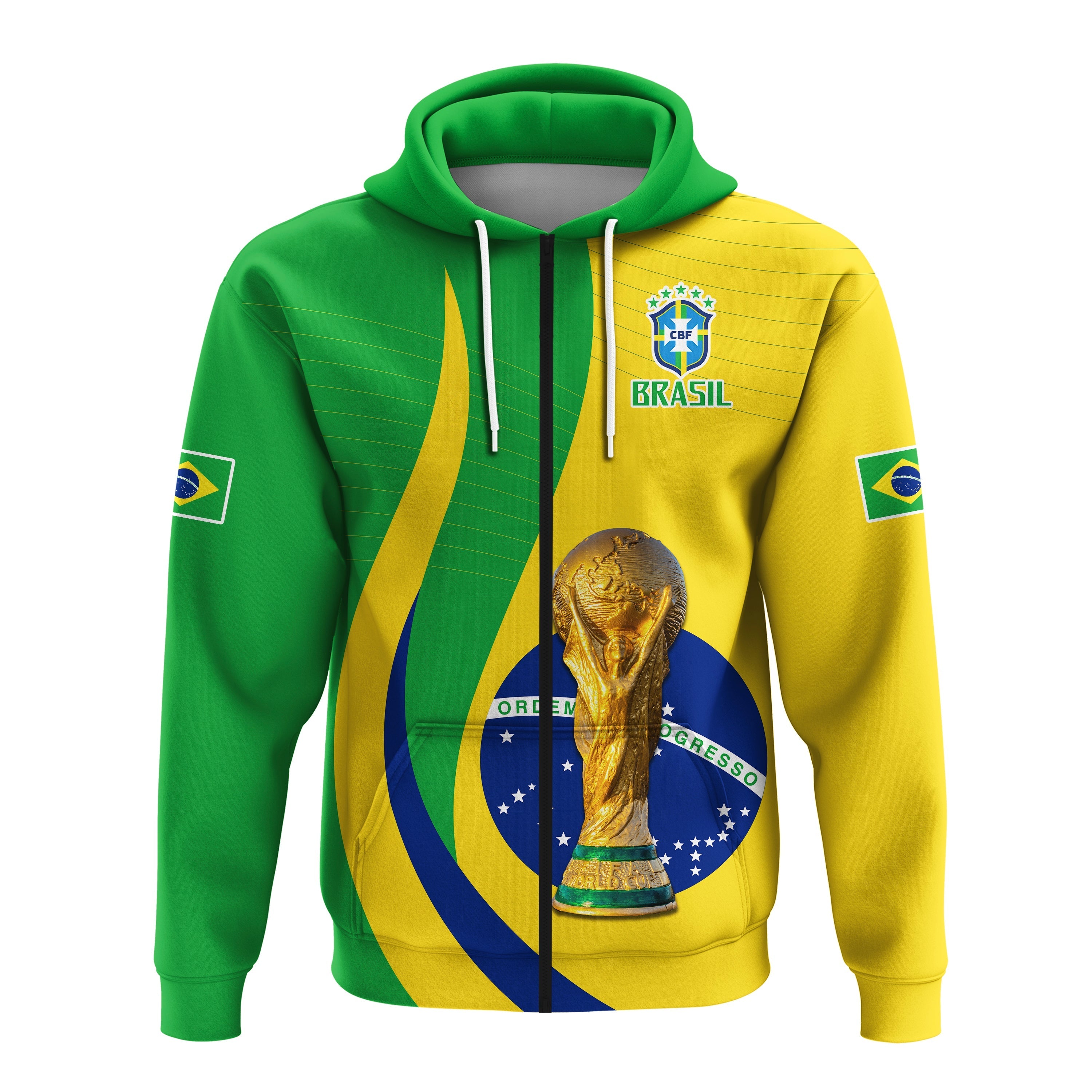 Custom Brazil Football Champions Hoodie Selecao Style Vibe LT13