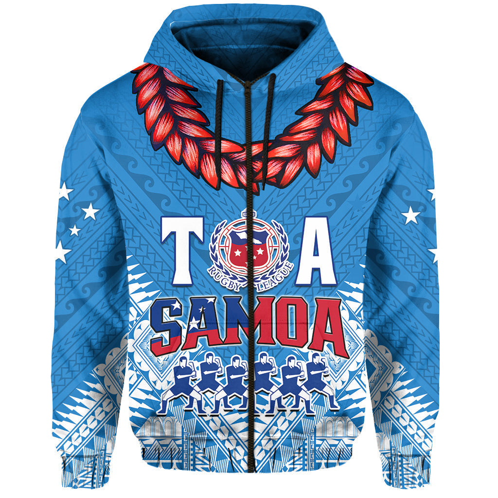 Toa Samoa Rugby Hoodie Manu Siva Tau Style Ulafala LT13