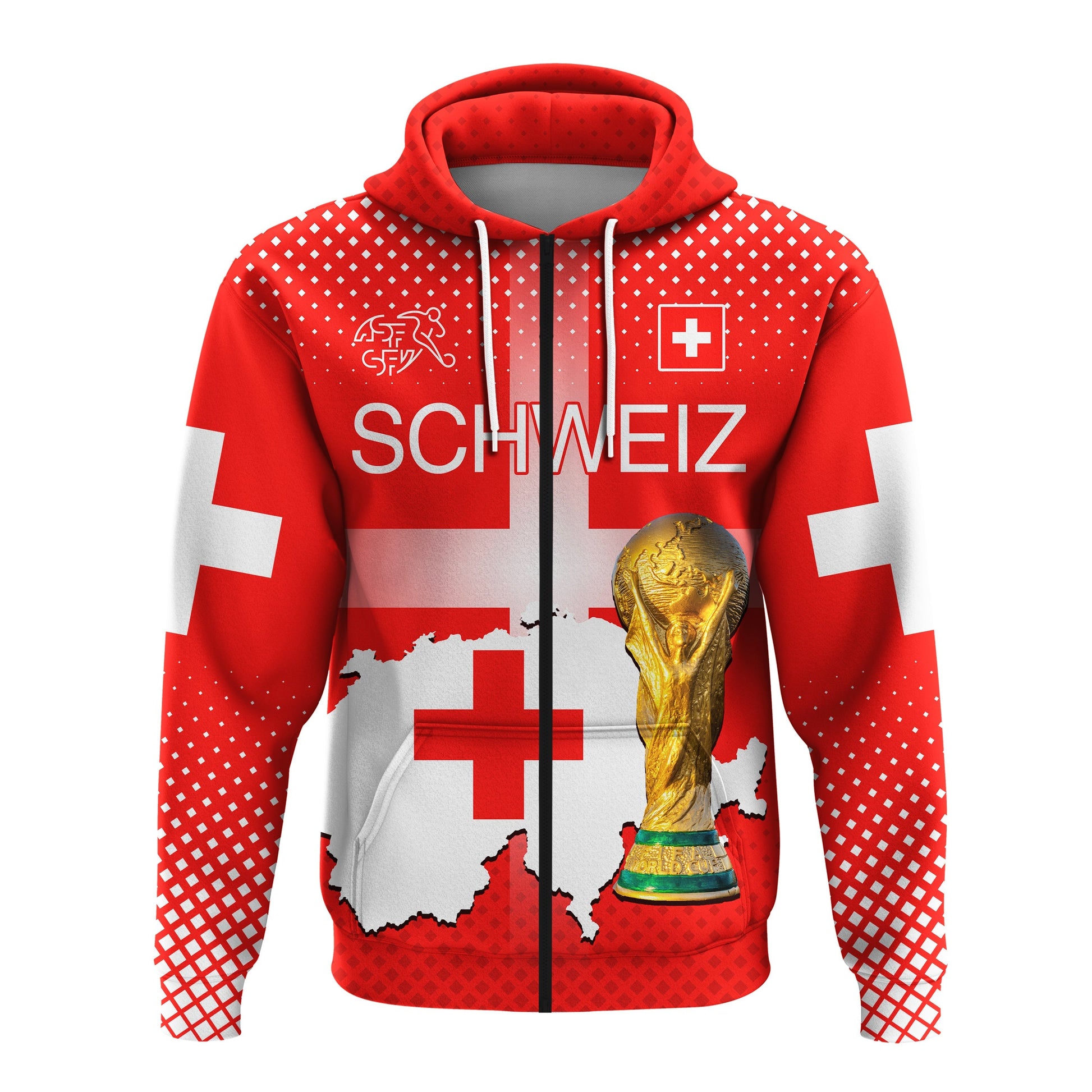 Switzerland Football Hoodie Schweizer Pati Champion 2022 World Cup LT13