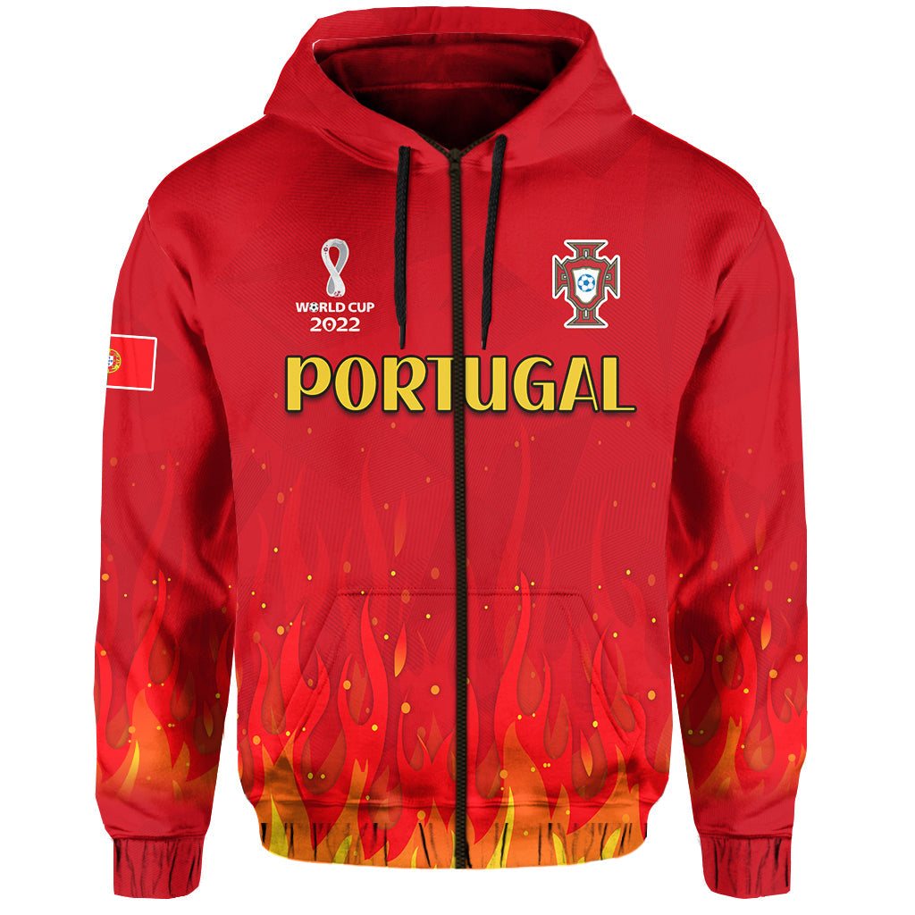 Portugal Football Hoodie Champions Soccer World Cup My Heartbeat Fire LT13