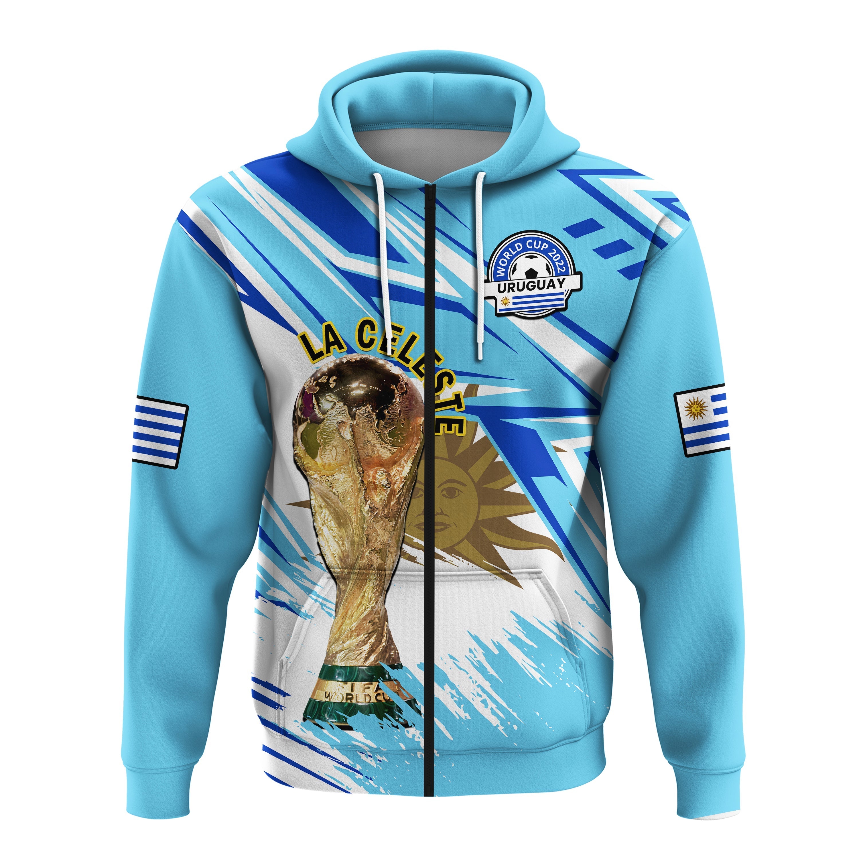 Uruguay Football Hoodie La Celeste WC 2022 Sporty Style LT14