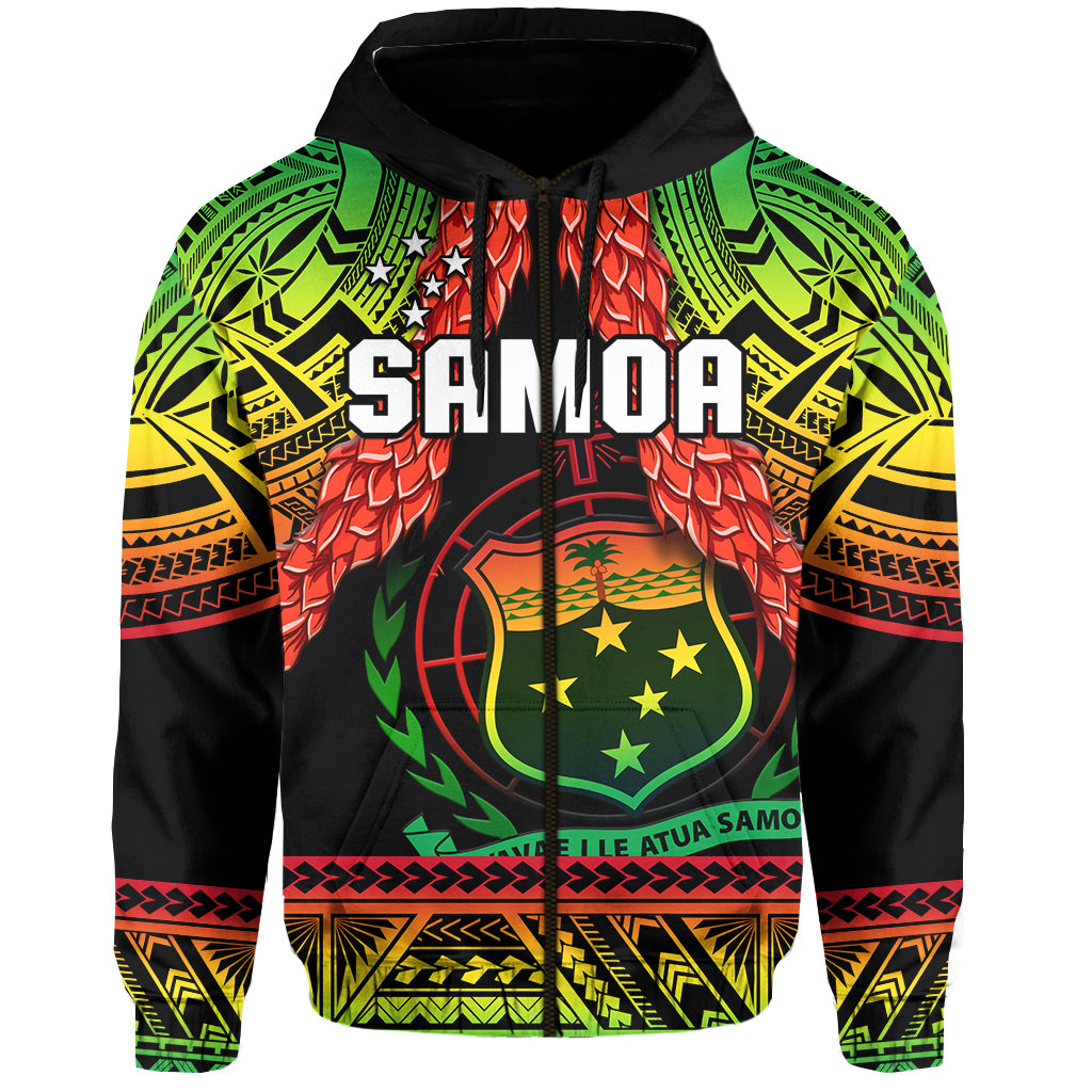 Samoa Rugby Hoodie Teuila Torch Ginger Gradient Style LT14