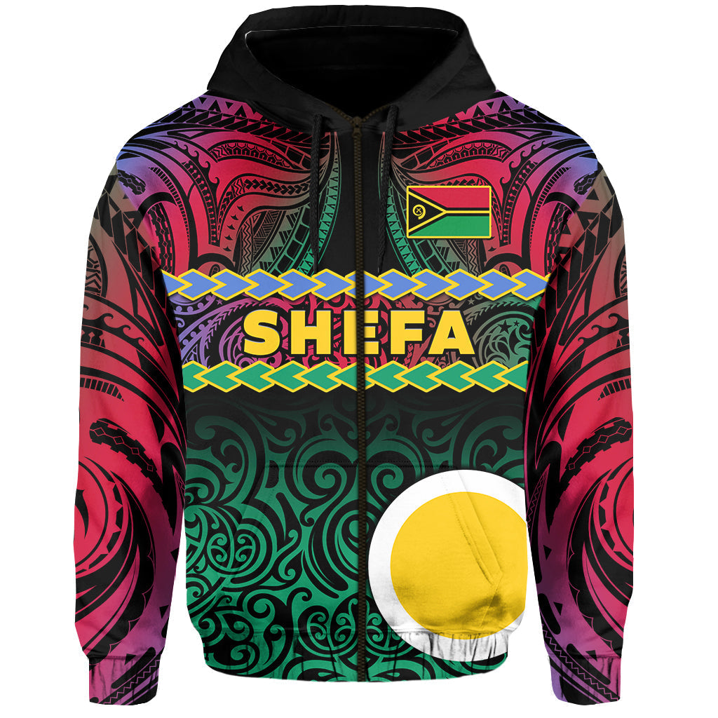 Shefa Province Hoodie Vanuatu Pig Tusk Polynesian Flag Style LT14