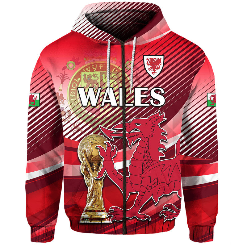 Wales Football Champions Qatar 2022 Sport Style Hoodie Red LT9