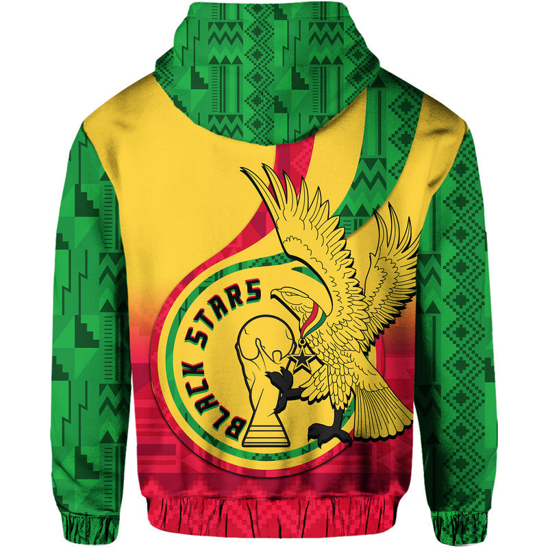 Ghana Football Black Star and Golden Tawny Eagles Hoodie LT9