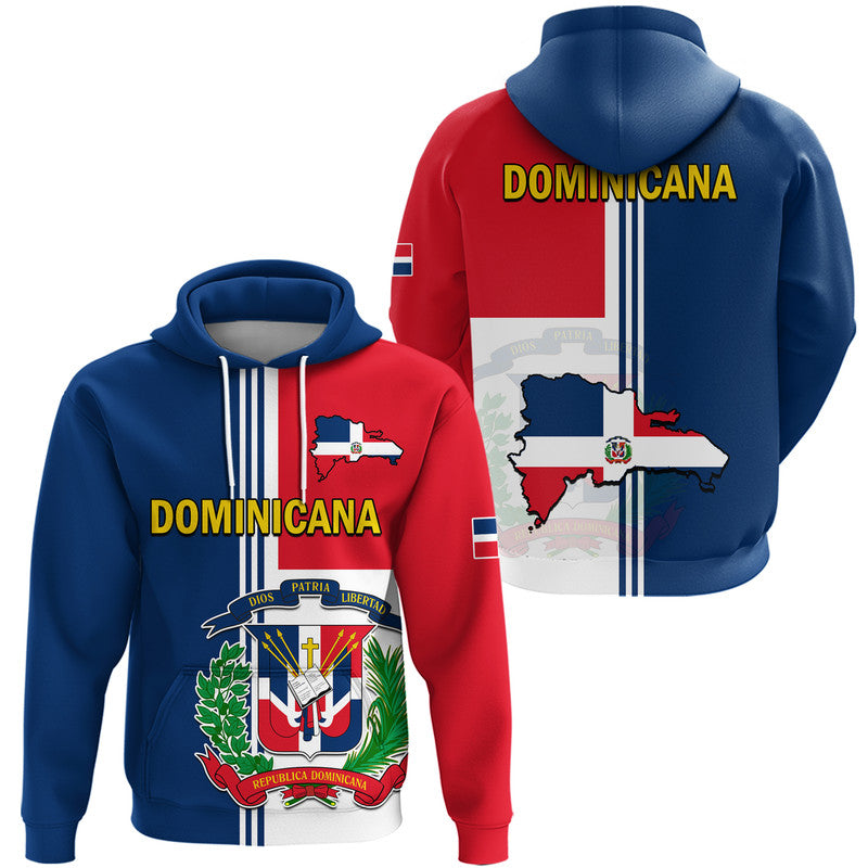 Dominican Republic Hoodie Coat Of Arms And Flag Map LT9