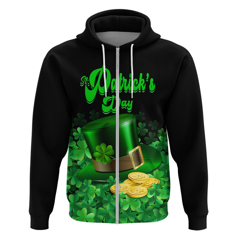 St Patricks Day Hoodie Green Leprechaun Hat With Clover Leaf LT9