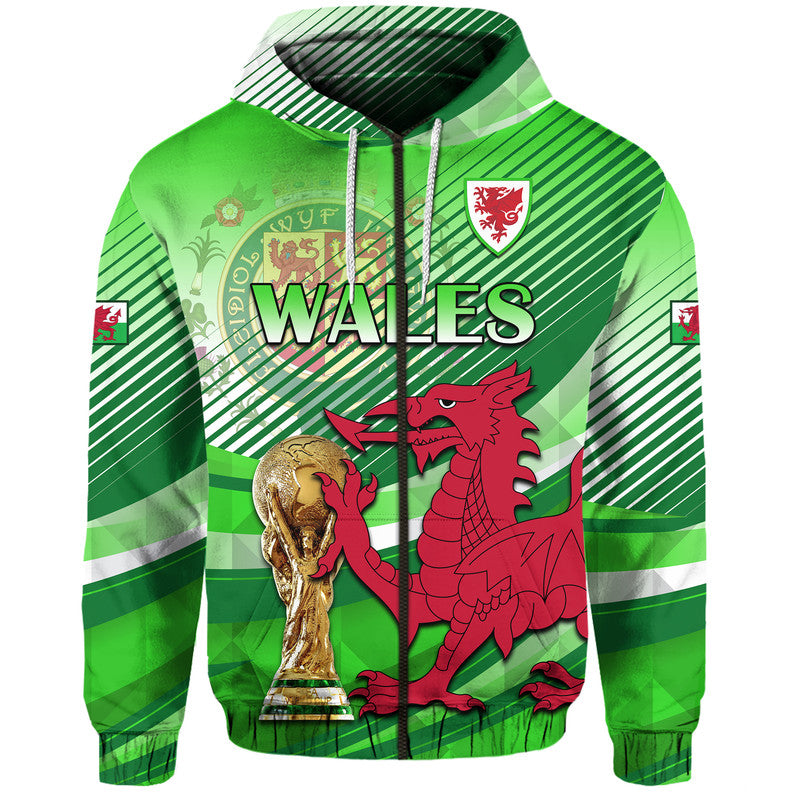Wales Football Champions Qatar 2022 Sport Style Hoodie Green LT9