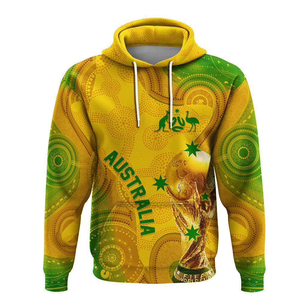 Personalised Australia Soccer WC 2022 Hoodie Aboriginal Socceroos LT7