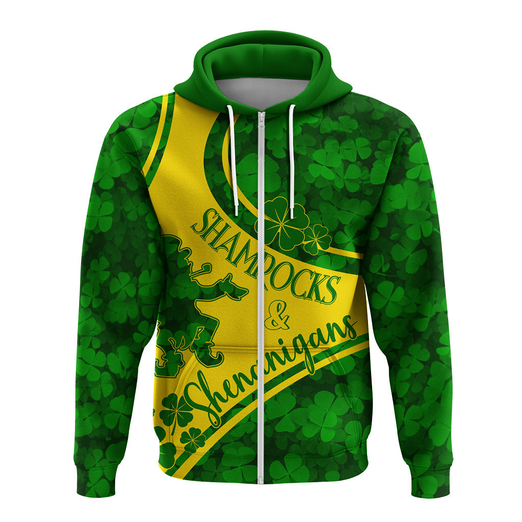 Saint Patrick Day Hoodie Shamrocks And Shenanigans - Gold Style LT7