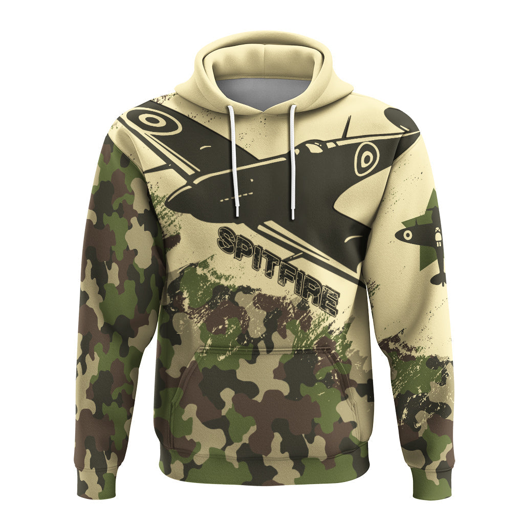 Submarine Spitfire Camouflage Hoodie Reach For The Sky LT7