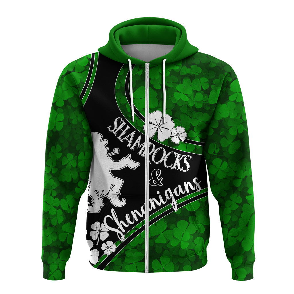 Saint Patrick Day Hoodie Shamrocks And Shenanigans - Black Style LT7