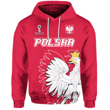 Poland Football Coat of Arms No1 Hoodie LT9