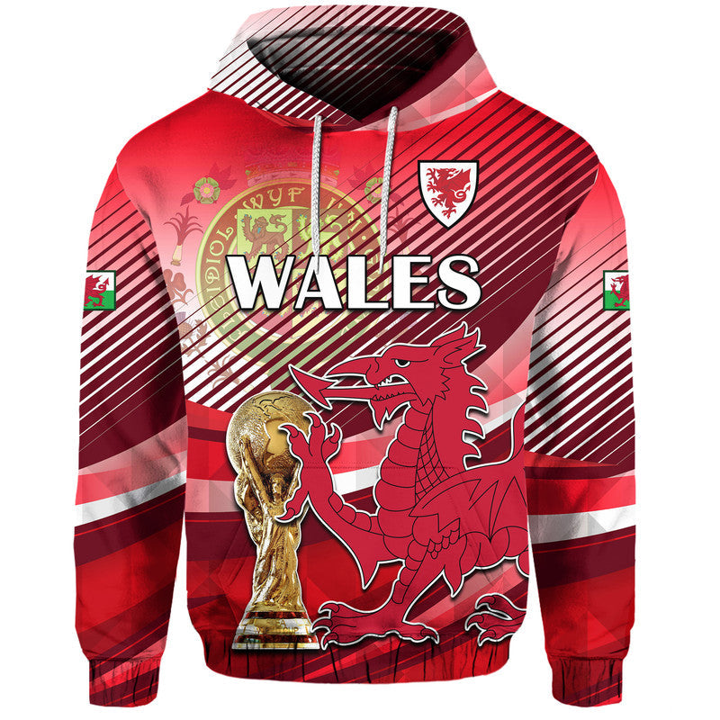 Wales Football Champions Qatar 2022 Sport Style Hoodie Red LT9