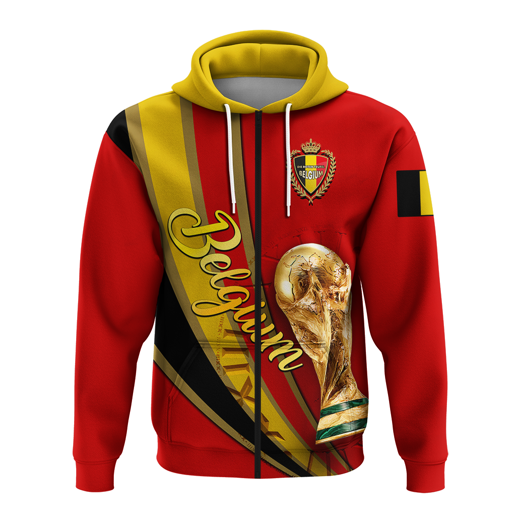 Custom Belgium Football 2022 Hoodie LT2