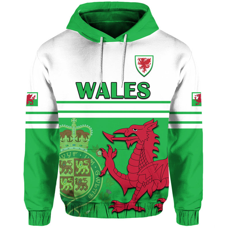 Wales Football Qatar 2022 Hoodie Cymru Coat of Arms LT9