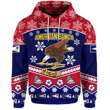 Custom American Samoa Tribal Polynesian Christmas Vibe Hoodie LT9