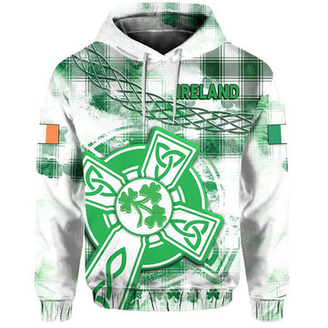 Ireland Cross Cricket Team Hoodie Celtic Irish Green Pattern Unique LT9