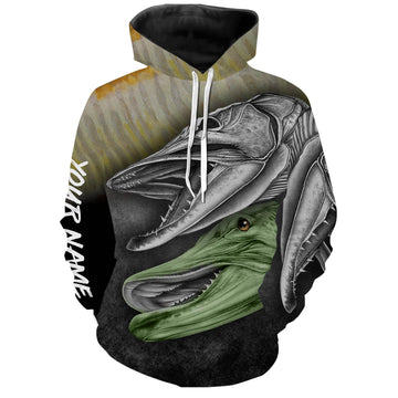 Musky Reaper Customize Name 3D All Over Pinted Shirts Personalized Fishing Gift