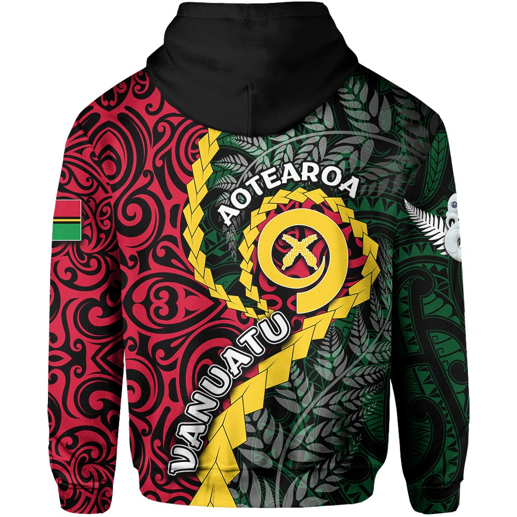 Vanuatu All Over Hoodie Mix Maori Silver Fern LT6