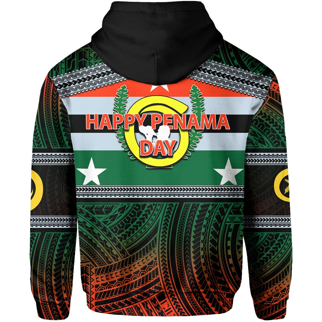 Penama Day Zip Hoodie Of Vanuatu Polynesian Patterns LT6