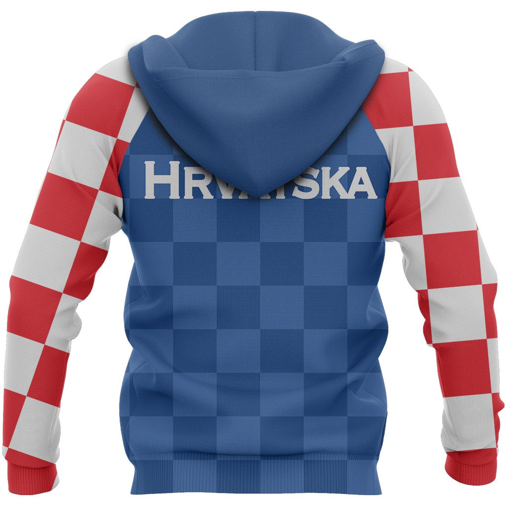 Hrvatska Croatia Hoodie Checkerboard NO.1 RLT8