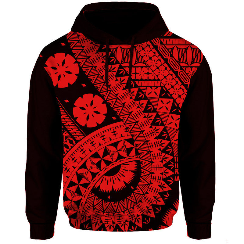 Polynesian Masi Kesa Red Style Hoodie LT9