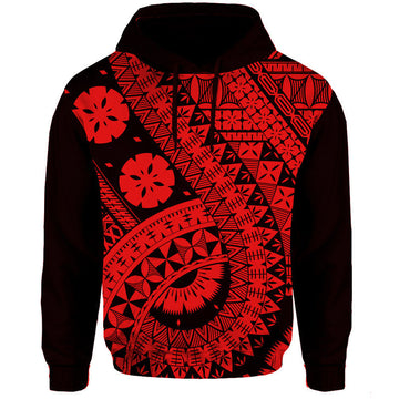Polynesian Masi Kesa Red Style Hoodie LT9
