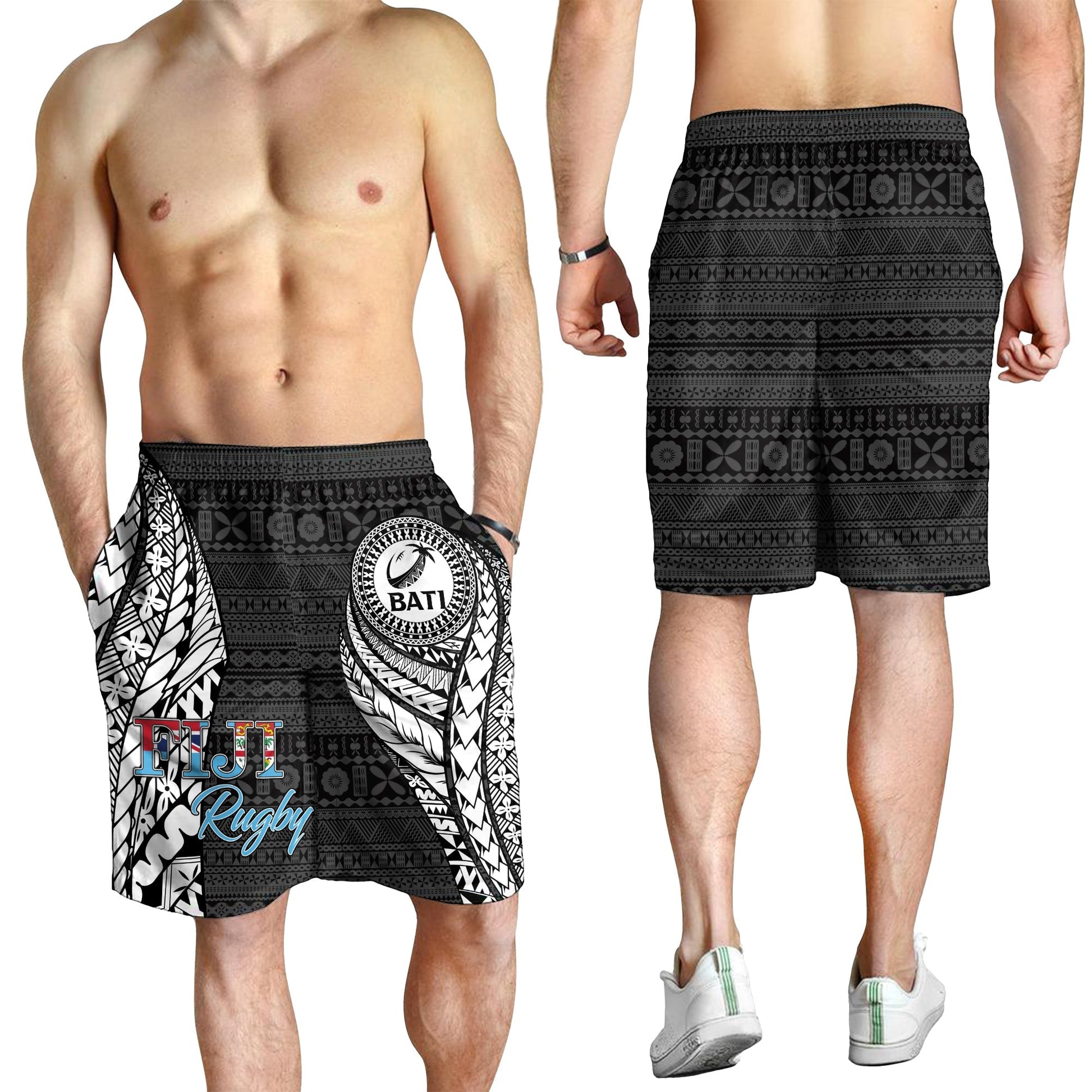 Fiji Rugby Bati Tapa Pattern Men Short LT2