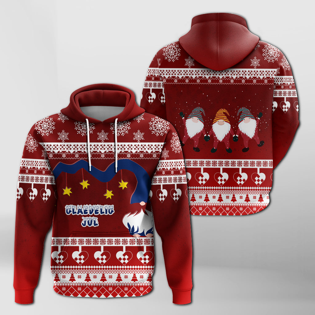 Norwegian Julekurver Pattern Nisse Christmas Hoodie LT7