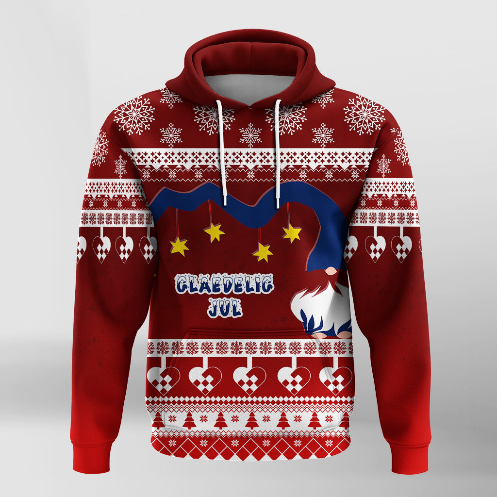 Norwegian Julekurver Pattern Nisse Christmas Hoodie LT7