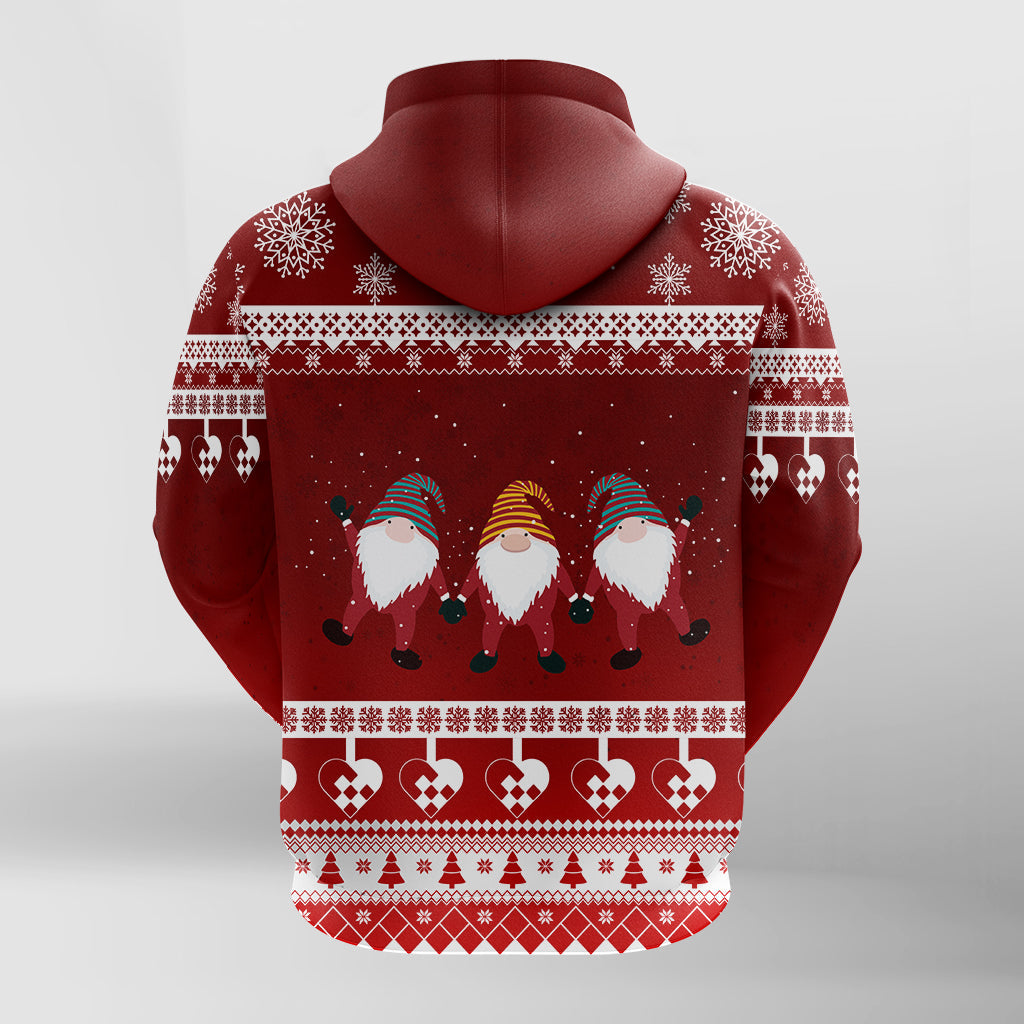 Norwegian Julekurver Pattern Nisse Christmas Hoodie LT7