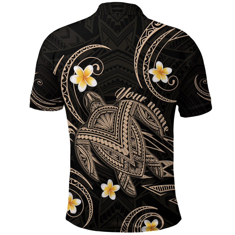 Custom Hawaii Polo Shirt Hawaiian Turtle Plumeria Mixed Polynesian Nude Style LT9