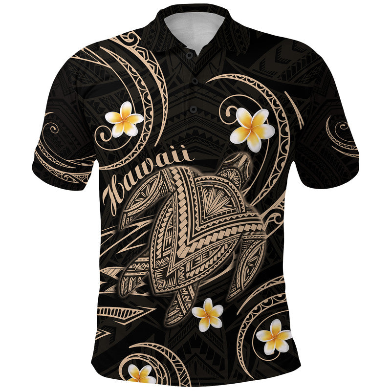 Custom Hawaii Polo Shirt Hawaiian Turtle Plumeria Mixed Polynesian Nude Style LT9