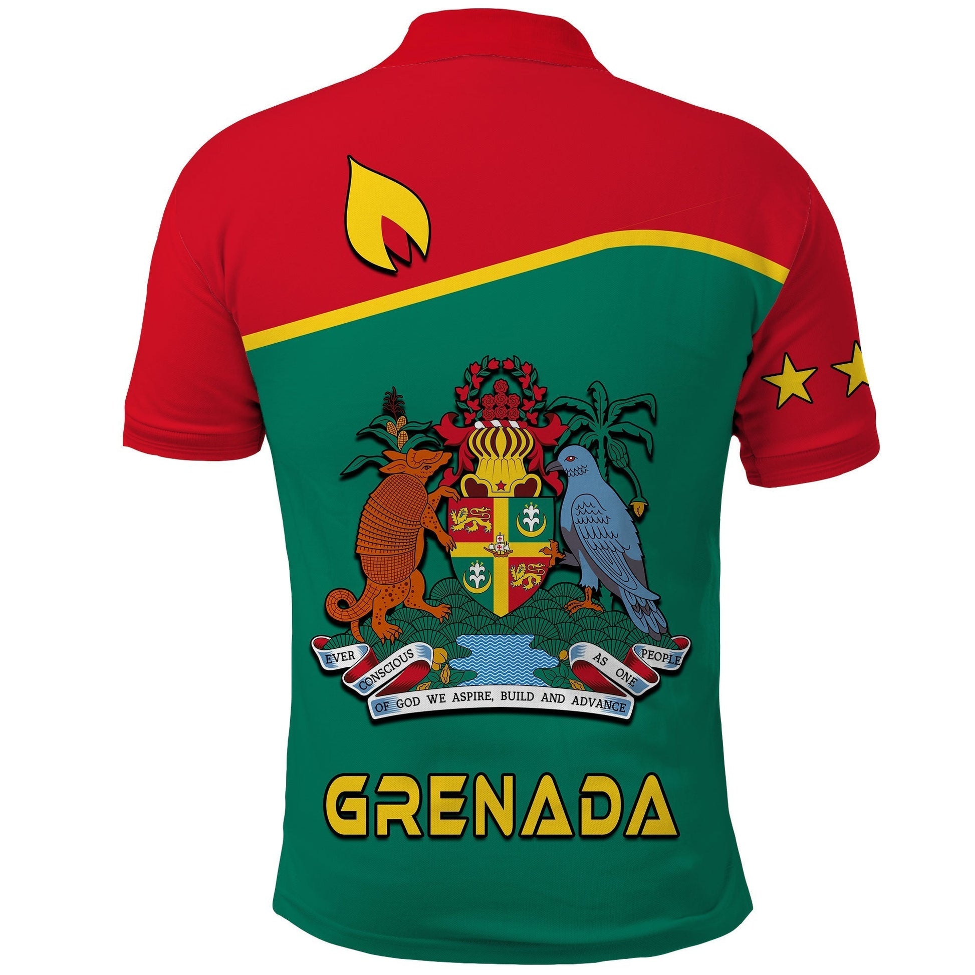 Grenada Polo Shirt Coat of Arms and Map Impressive LT13