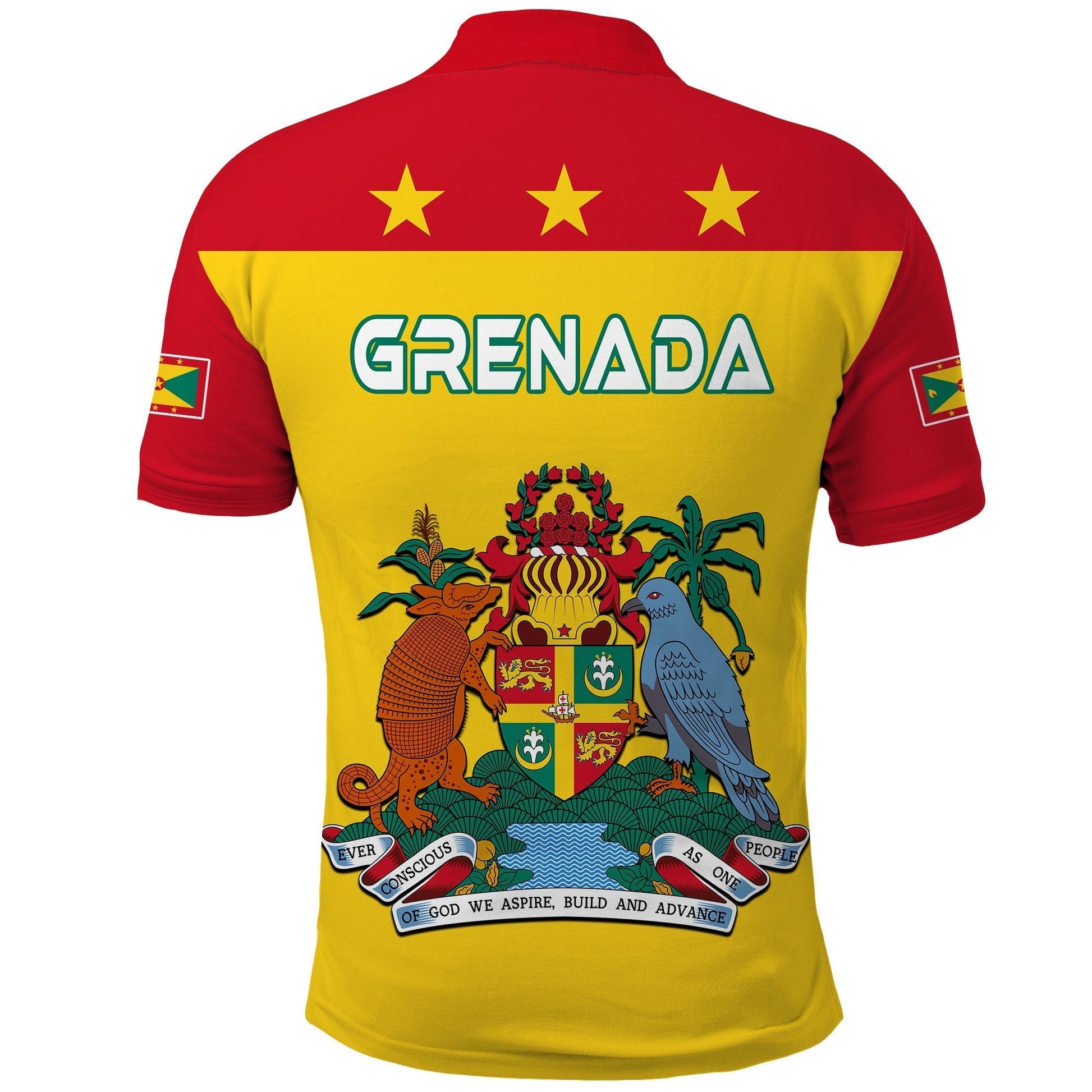 Grenada Polo Shirt Power Grenada Mix Coat of Arms LT13